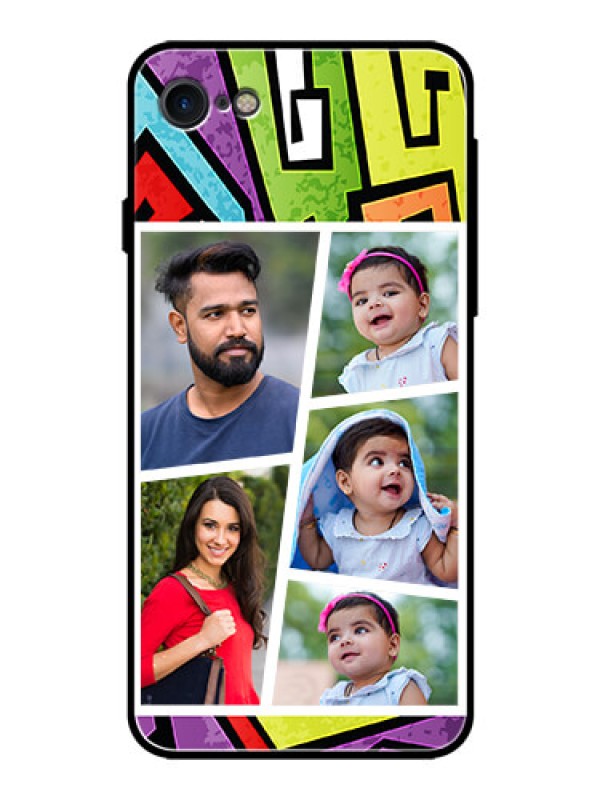 Custom iPhone SE 2020 Custom Glass Phone Case  - Graffiti pattern Design