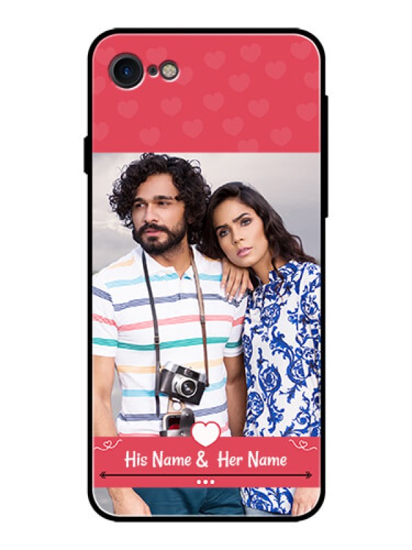 Custom iPhone SE 2020 Photo Printing on Glass Case  - Simple Love Design