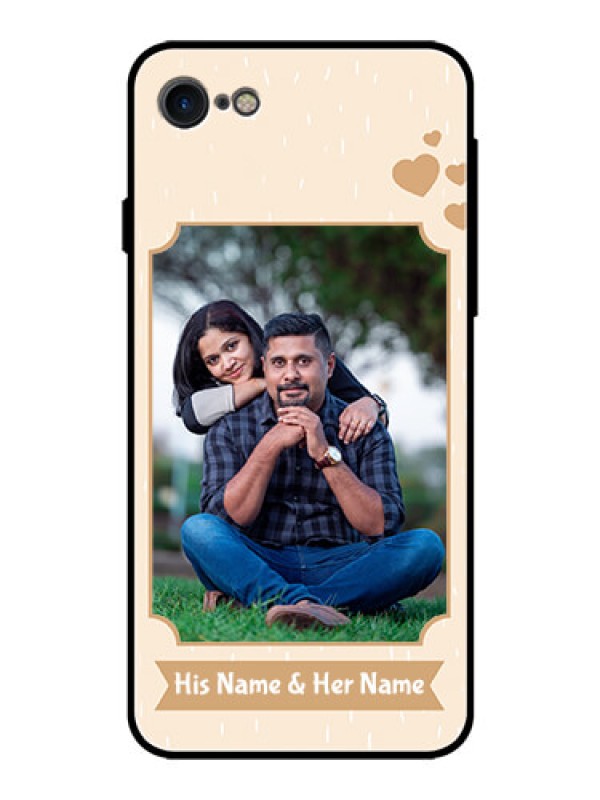 Custom iPhone SE 2020 Custom Glass Phone Case  - with confetti love design 