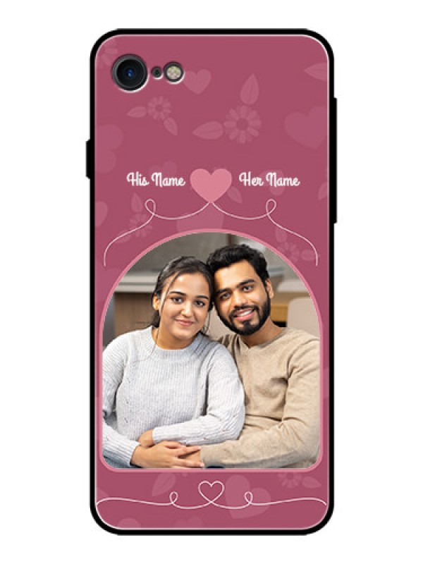 Custom iPhone SE 2020 Photo Printing on Glass Case  - Love Floral Design