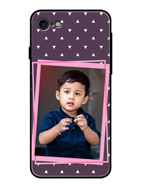 Custom iPhone SE 2020 Custom Glass Mobile Case  - Triangle Pattern Dotted Design