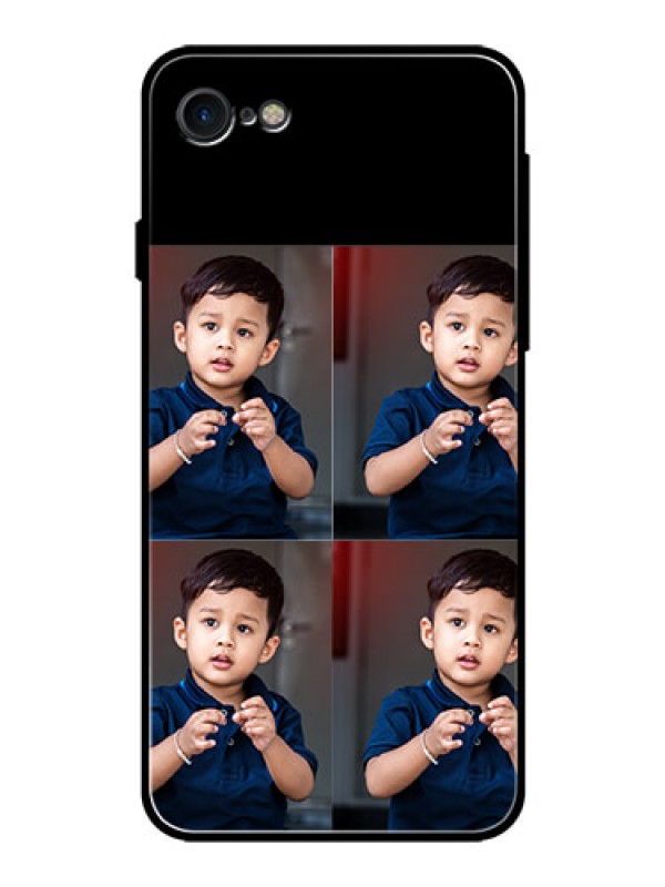Custom iPhone SE 2020 4 Image Holder on Glass Mobile Cover
