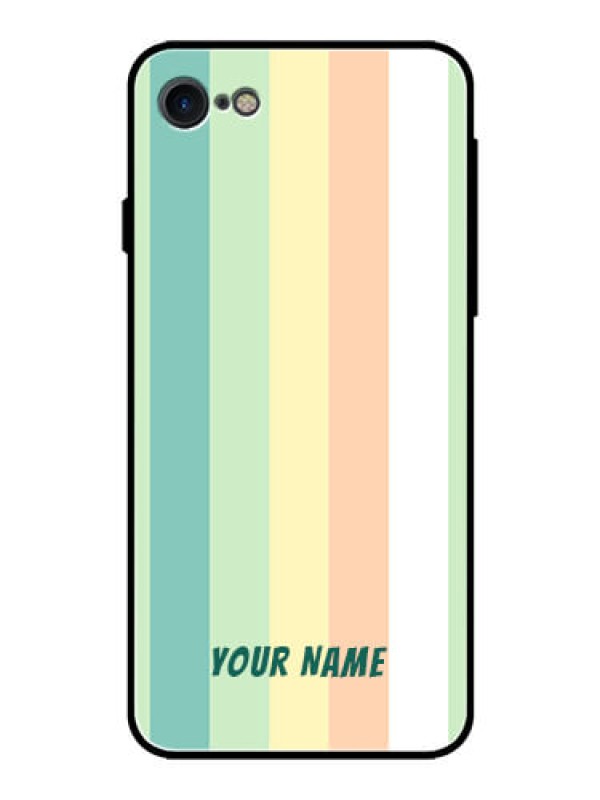 Custom iPhone SE (2020) Photo Printing on Glass Case - Multi-colour Stripes Design