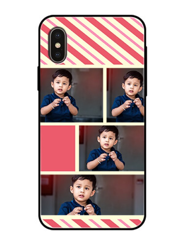 Custom Apple iPhone X Personalized Glass Phone Case  - Picture Upload Mobile Case Design