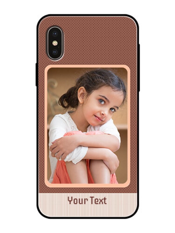 Custom Apple iPhone X Custom Glass Phone Case  - Simple Pic Upload Design