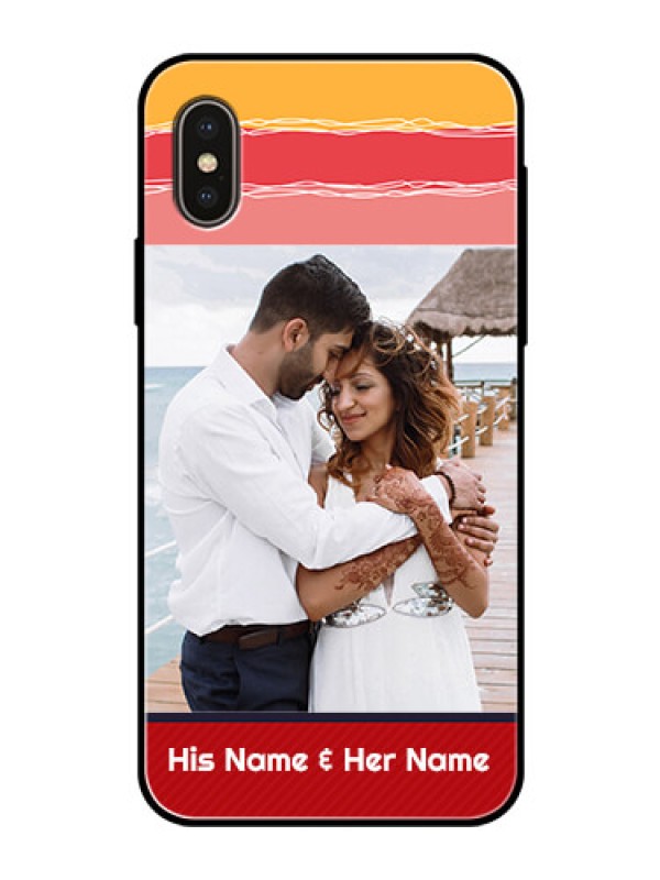 Custom Apple iPhone X Custom Glass Mobile Case  - Colorful Case Design