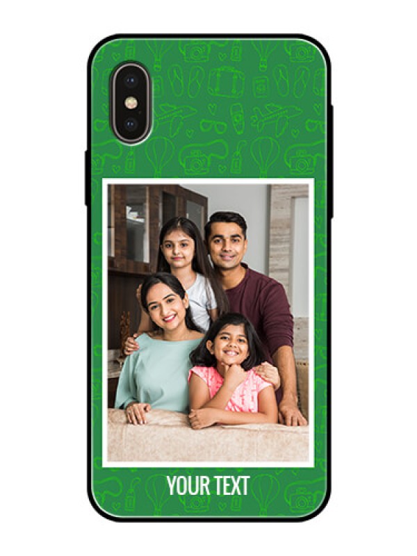 Custom Apple iPhone X Personalized Glass Phone Case  - Picture Upload Design