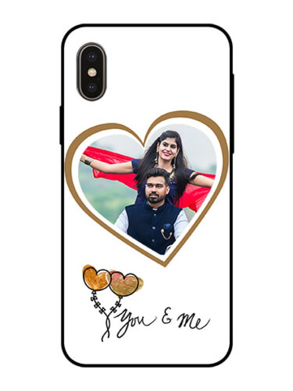 Custom Apple iPhone X Custom Glass Mobile Case  - You & Me Design