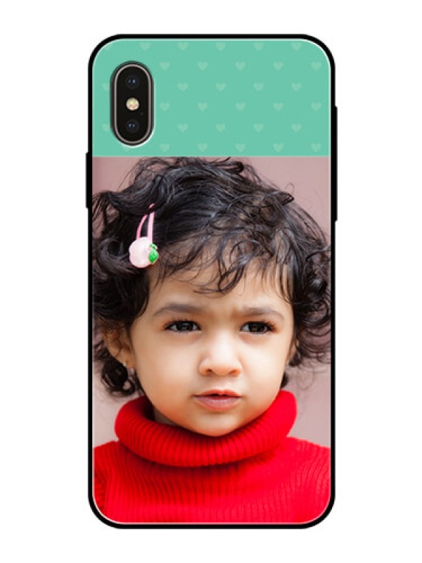 Custom Apple iPhone X Custom Glass Phone Case  - Lovers Picture Design