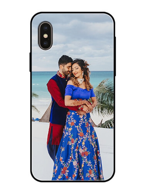 Custom Apple iPhone X Photo Printing on Glass Case  - Upload Full Picture Design