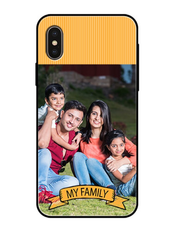 Custom Apple iPhone X Custom Glass Phone Case  - My Family Design