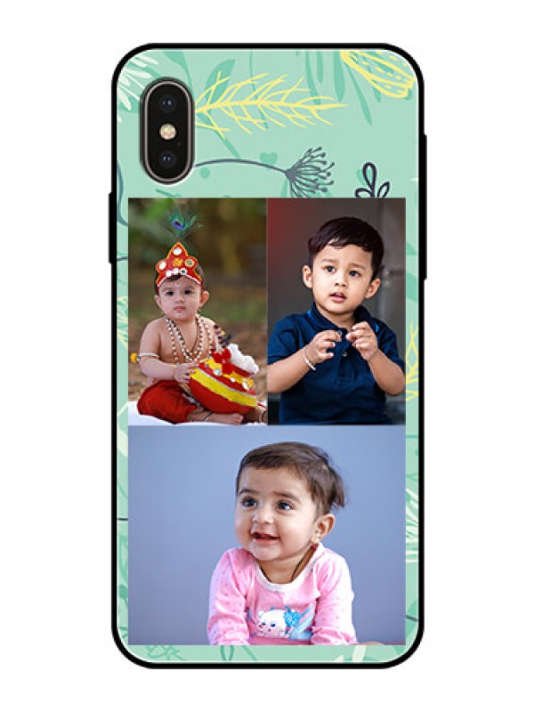 Custom Apple iPhone X Photo Printing on Glass Case  - Forever Family Design 
