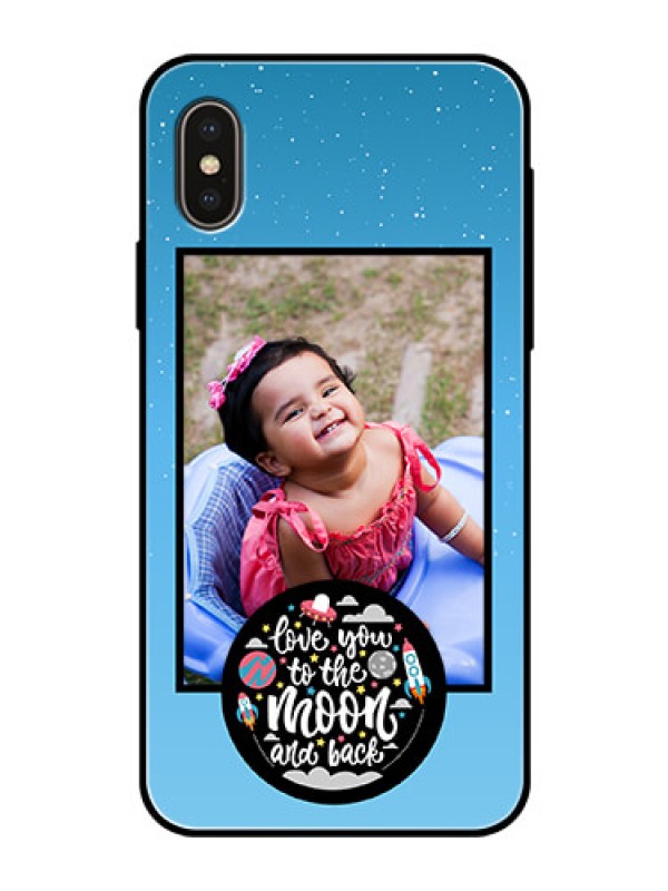 Custom Apple iPhone X Custom Glass Mobile Case  - Wave Pattern Colorful Design