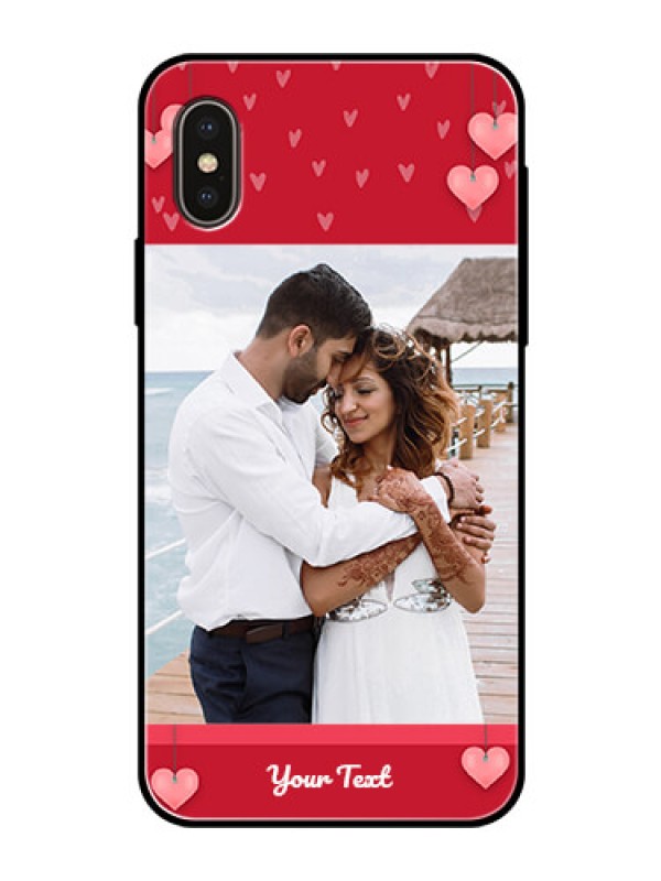 Custom Apple iPhone X Custom Glass Phone Case  - Valentines Day Design