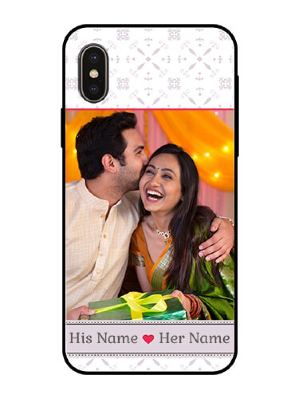 Custom Apple iPhone X Custom Glass Mobile Case  - with Photo and Ethnic Design