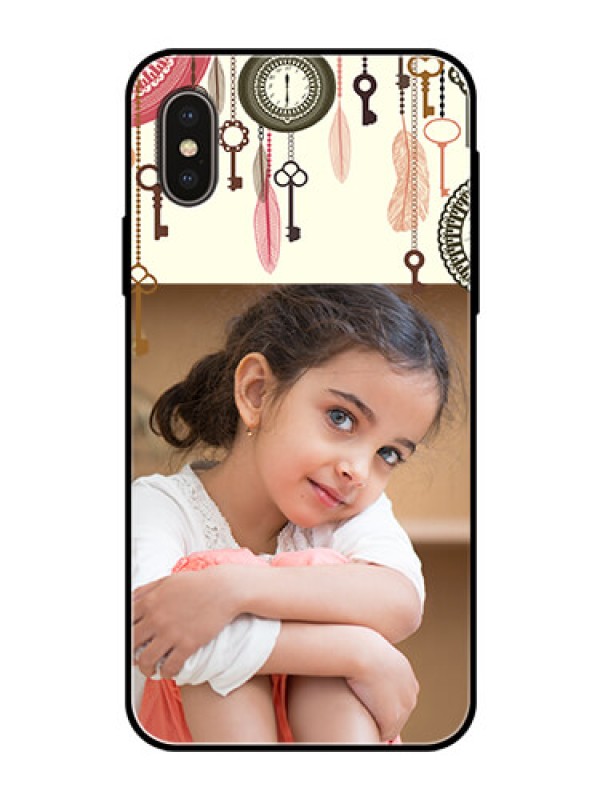 Custom Apple iPhone X Custom Glass Mobile Case  - Boho Style Design