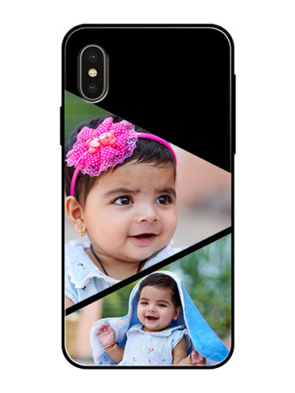 Custom Apple iPhone X Custom Glass Phone Case  - Semi Cut Design