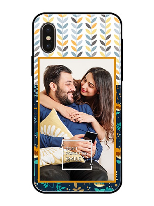 Custom Apple iPhone X Custom Glass Mobile Case  - Pattern Design