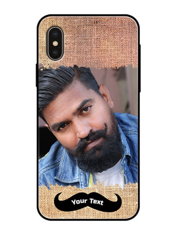 Custom Apple iPhone X Personalized Glass Phone Case  - with Texture Design