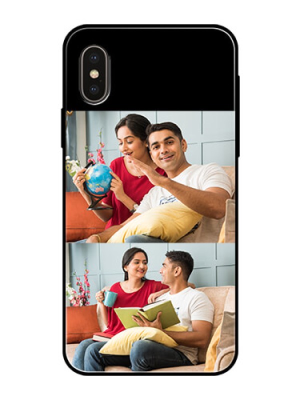 Custom Iphone X 2 Images on Glass Phone Cover
