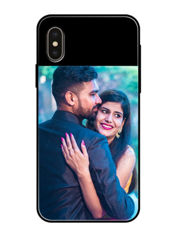 Custom iPhone X Custom Glass Phone Case - Upload Full Picture With Custom Color Design