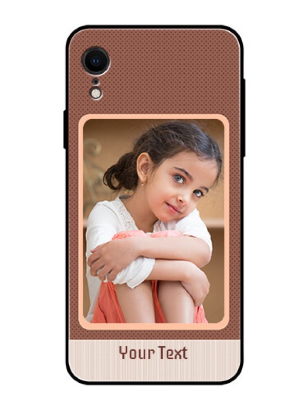 Custom Apple iPhone XR Custom Glass Phone Case  - Simple Pic Upload Design