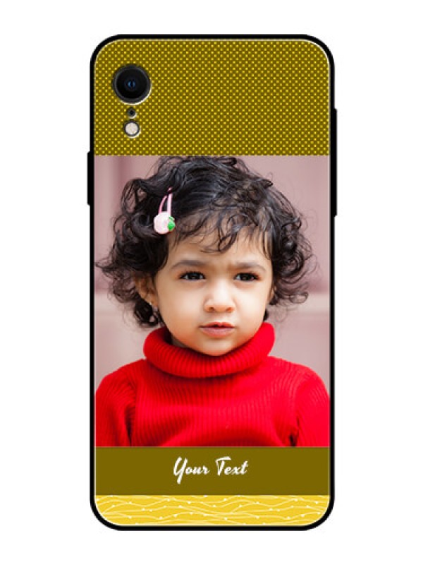Custom Apple iPhone XR Custom Glass Phone Case  - Simple Green Color Design