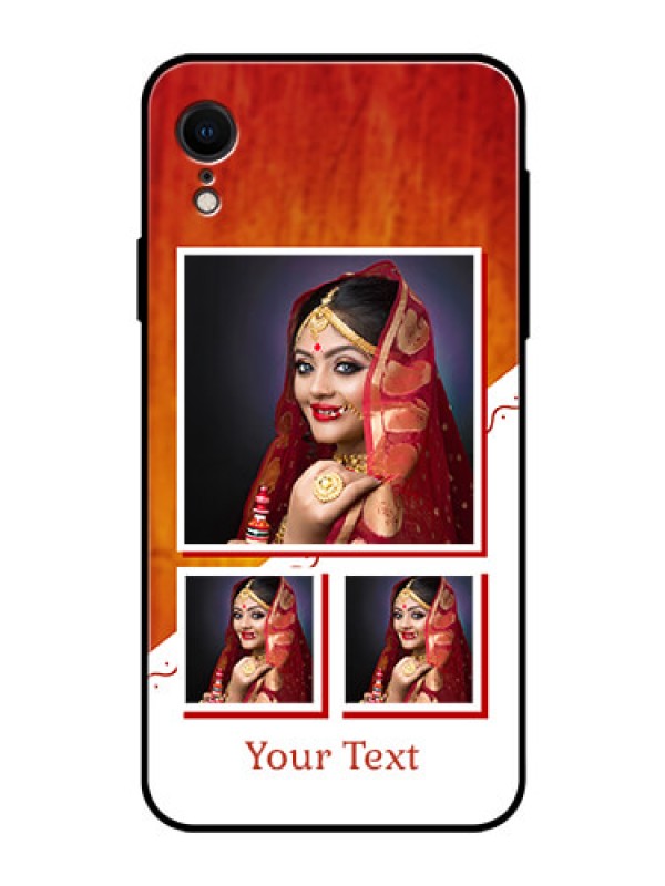 Custom Apple iPhone XR Custom Glass Phone Case  - Wedding Memories Design  