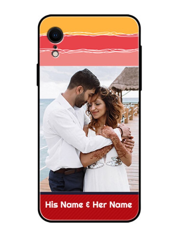 Custom Apple iPhone XR Custom Glass Mobile Case  - Colorful Case Design