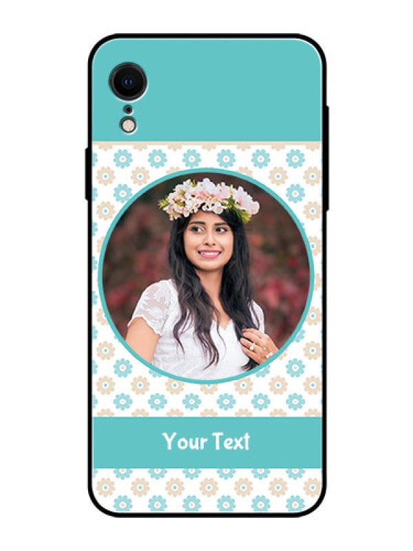 Custom Apple iPhone XR Custom Glass Mobile Case  - Beautiful Flowers Design