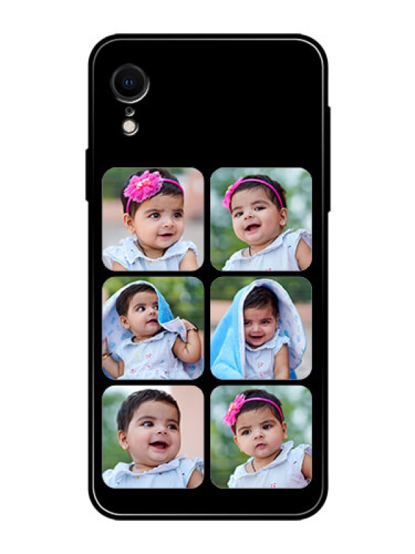 Custom Apple iPhone XR Photo Printing on Glass Case  - Multiple Pictures Design