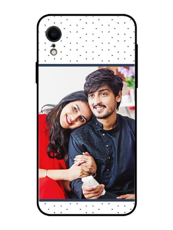Custom Apple iPhone XR Personalized Glass Phone Case  - Premium Dot Design