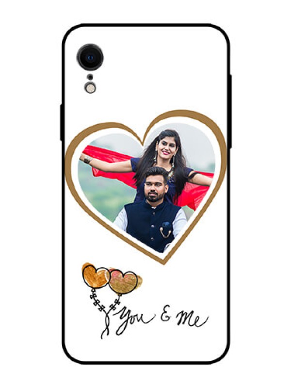 Custom Apple iPhone XR Custom Glass Mobile Case  - You & Me Design