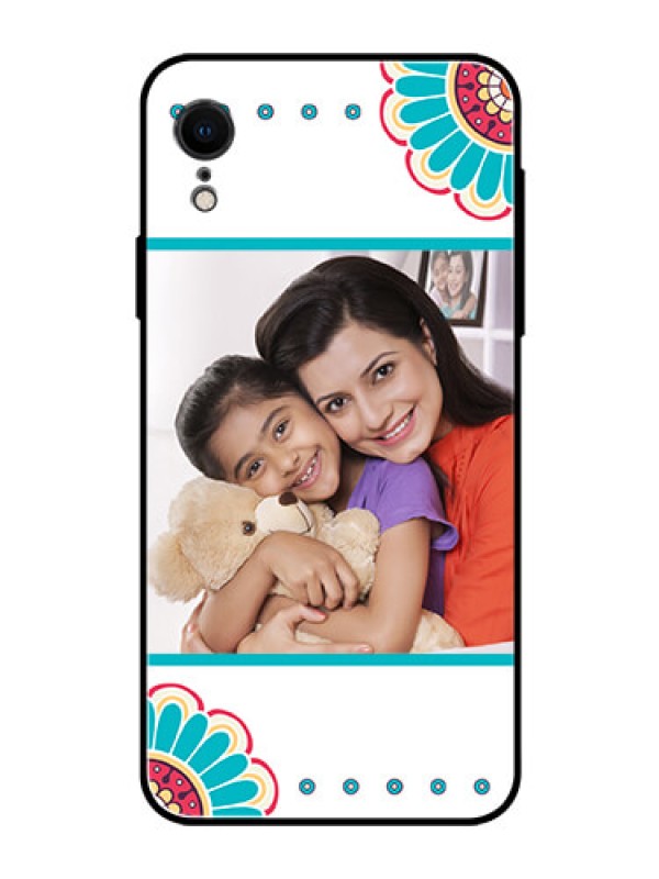 Custom Apple iPhone XR Custom Glass Phone Case  - Flower Design