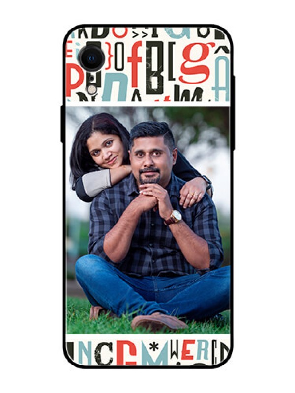 Custom Apple iPhone XR Personalized Glass Phone Case  - Alphabet Design