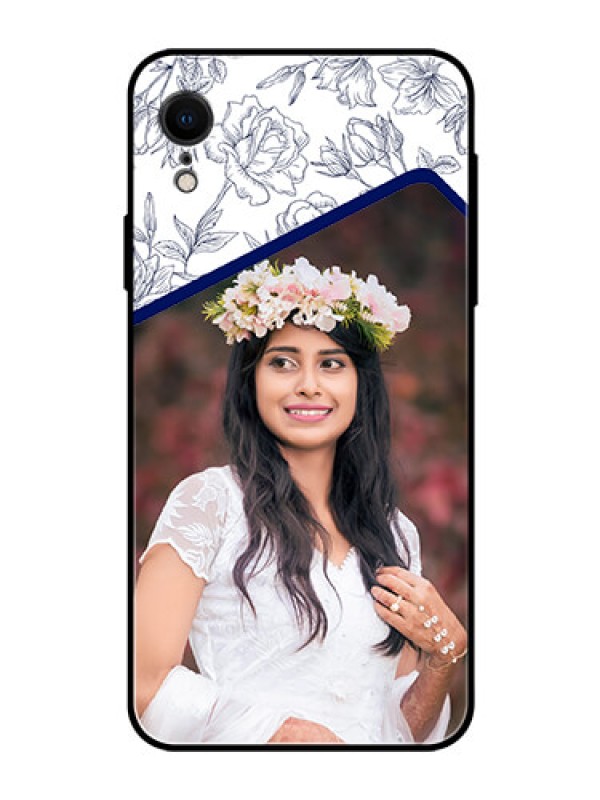 Custom Apple iPhone XR Personalized Glass Phone Case  - Premium Floral Design