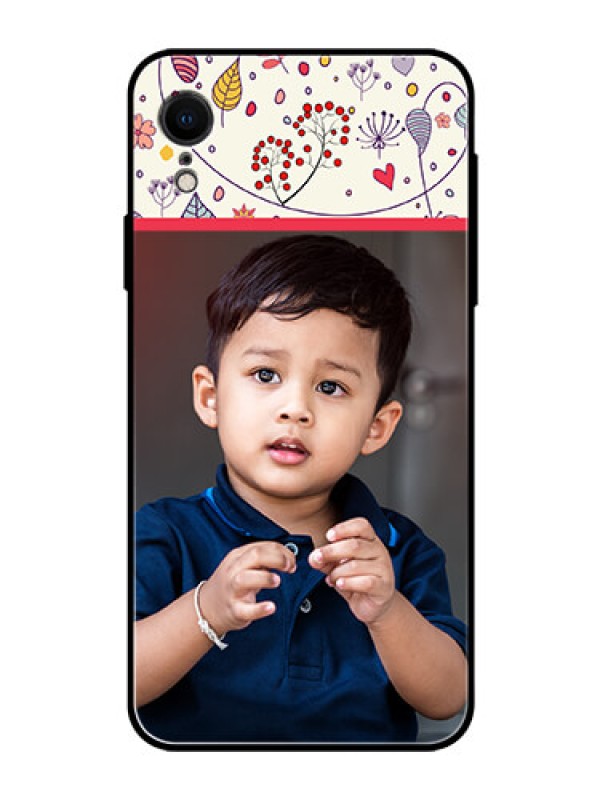 Custom Apple iPhone XR Custom Glass Mobile Case  - Premium Floral Design