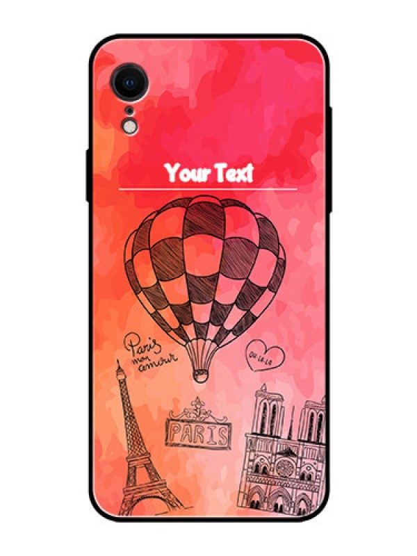 Custom Apple iPhone XR Custom Glass Phone Case  - Paris Theme Design