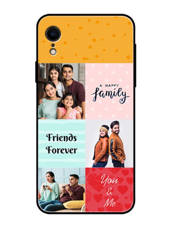 Custom Apple iPhone XR Personalized Glass Phone Case  - Images with Quotes Design