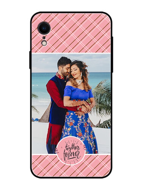 Custom Apple iPhone XR Personalized Glass Phone Case  - Together Forever Design