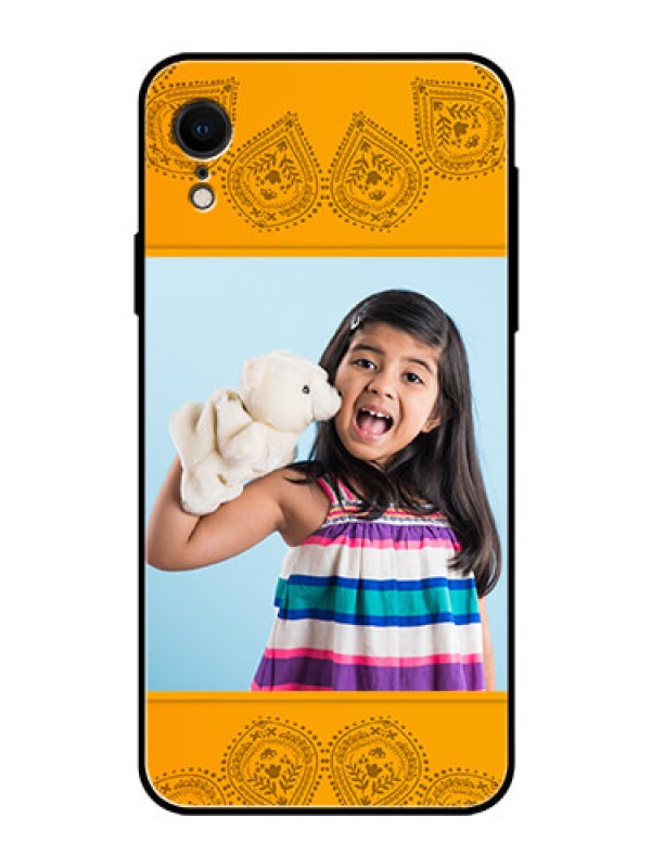 Custom Apple iPhone XR Personalized Glass Phone Case  - Photo Wedding Design 