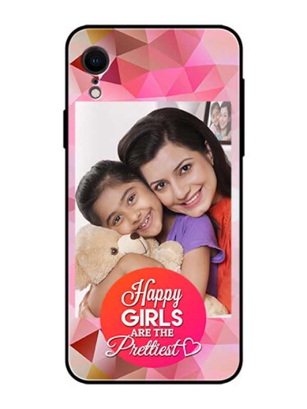 Custom Apple iPhone XR Photo Printing on Glass Case  - Abstract Triangle Design