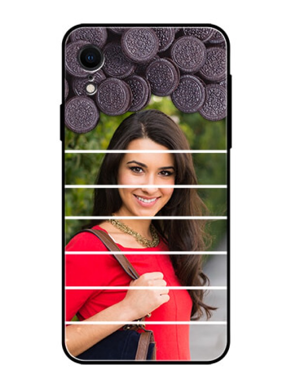 Custom Apple iPhone XR Custom Glass Phone Case  - with Oreo Biscuit Design