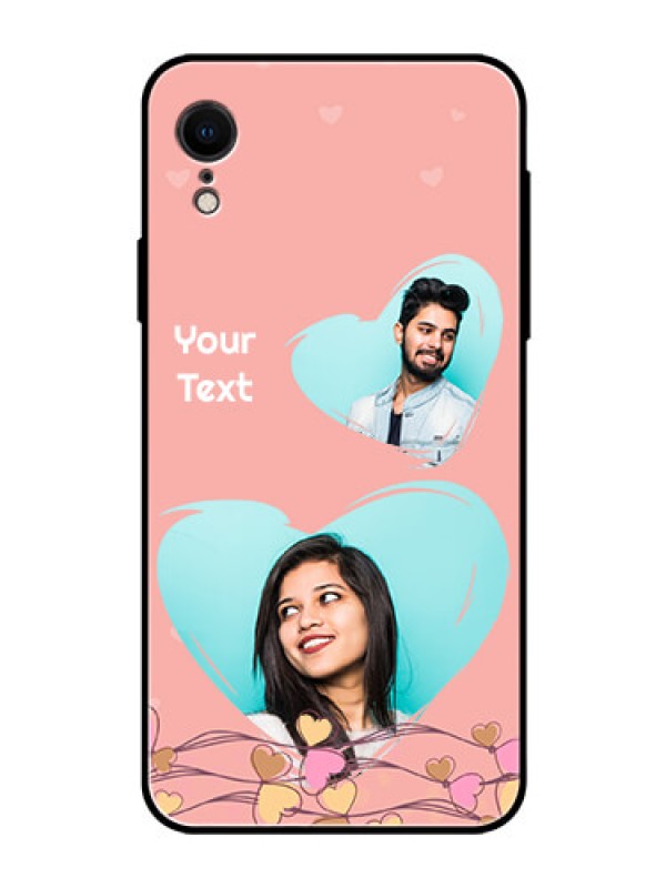 Custom Apple iPhone XR Custom Glass Mobile Case  - Love Doodle Design