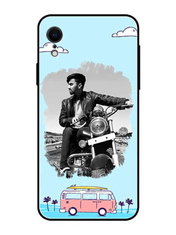 Custom Apple iPhone XR Photo Printing on Glass Case  - Travel & Adventure Design