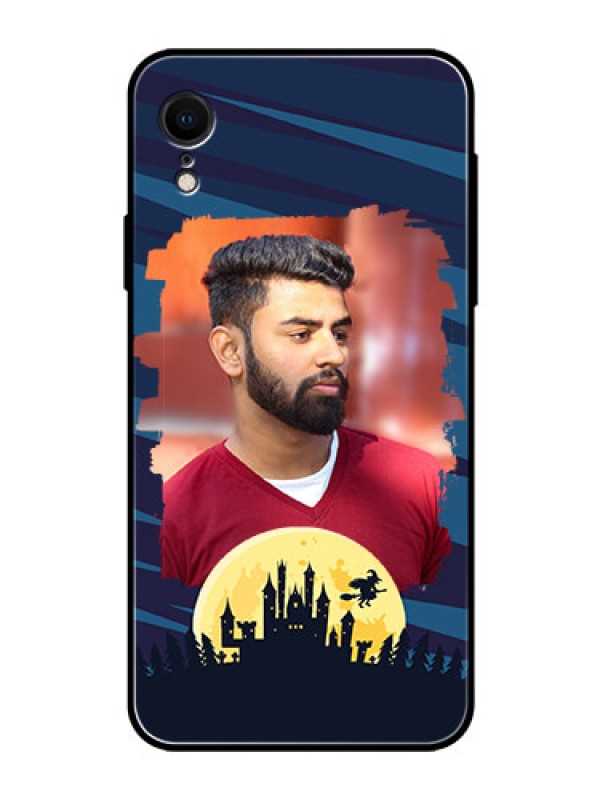 Custom Apple iPhone XR Photo Printing on Glass Case  - Halloween Witch Design 