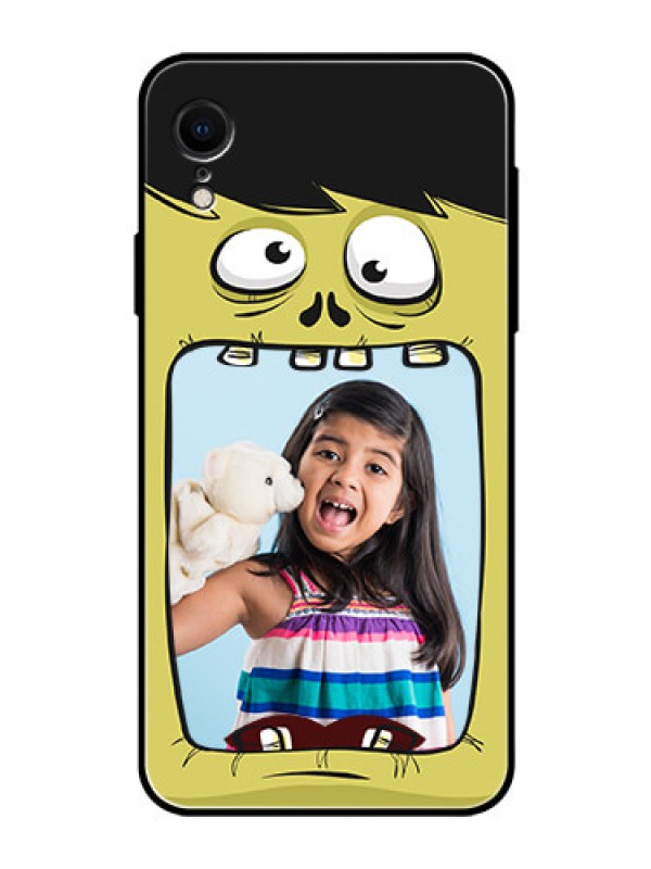 Custom Apple iPhone XR Personalized Glass Phone Case  - Cartoon monster back case Design