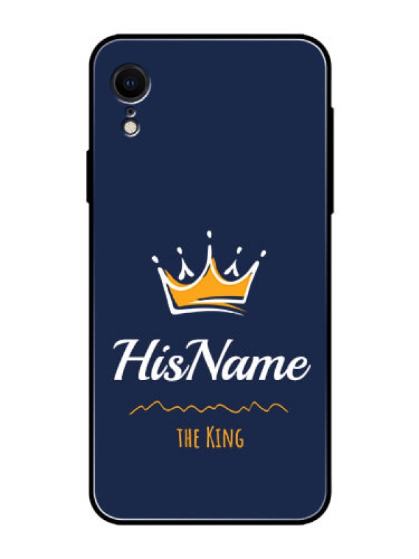 Custom Iphone Xr Glass Phone Case King with Name