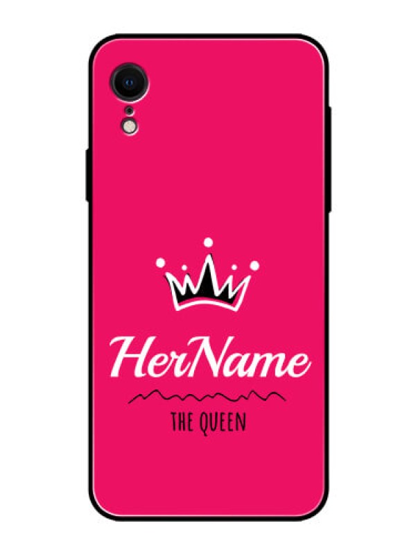 Custom Iphone Xr Glass Phone Case Queen with Name