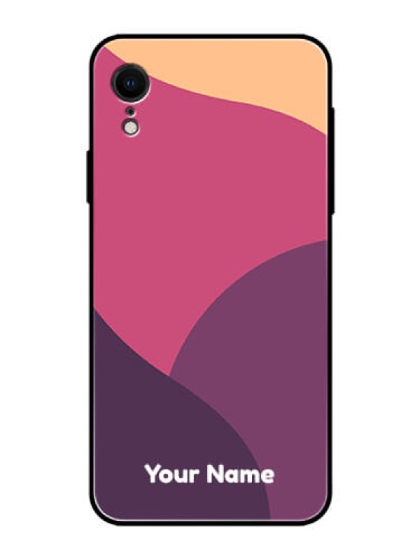 Custom iPhone XR Custom Glass Phone Case - Mixed Multi-colour abstract art Design